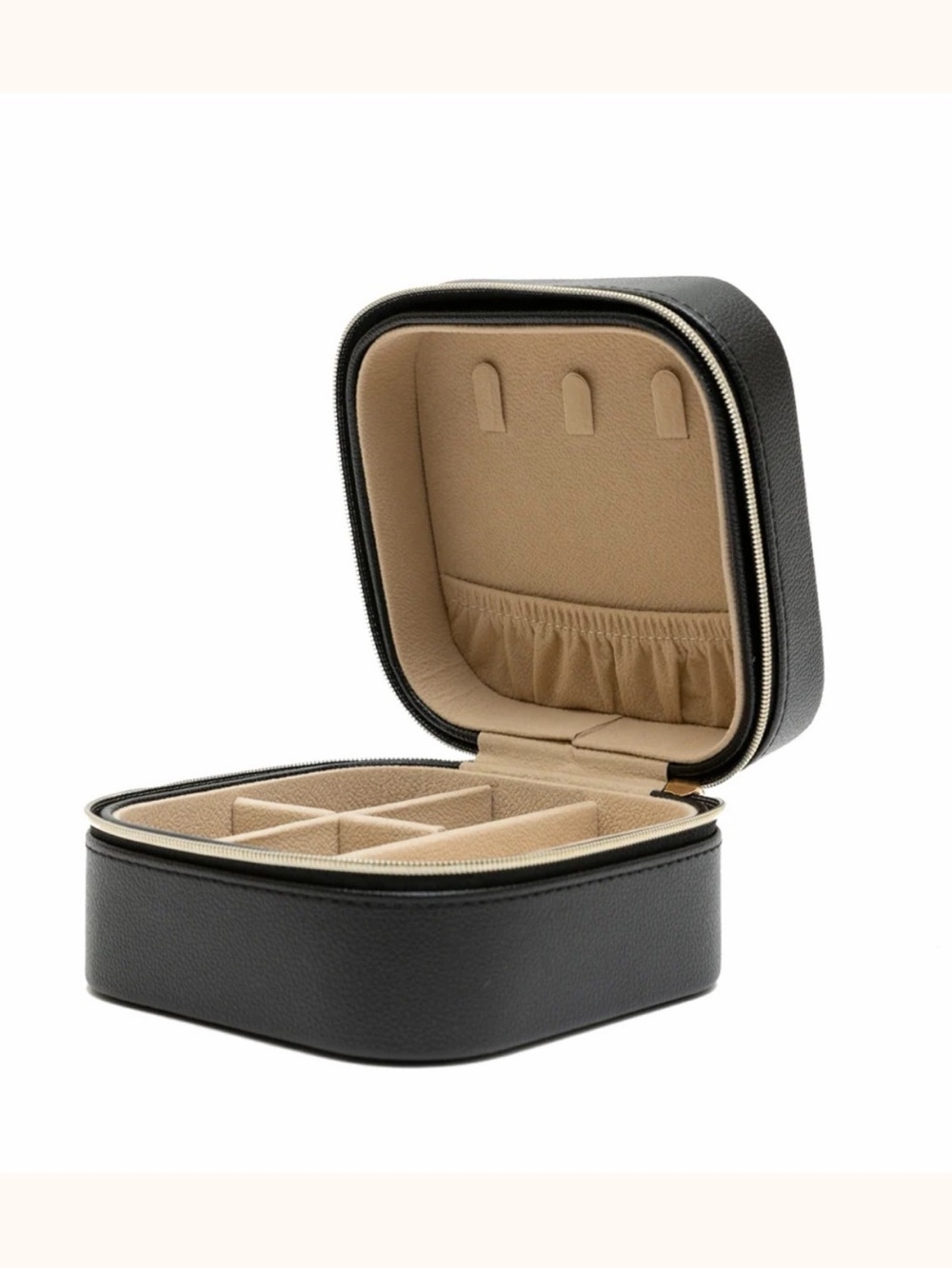 Samara compact jewelry organizer in vegan black leather NWT in box